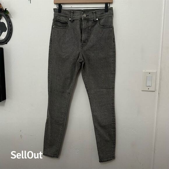 Express Women's High Rise Skinny Gray Denim Jeans Size 6 - Picture 1 of 4